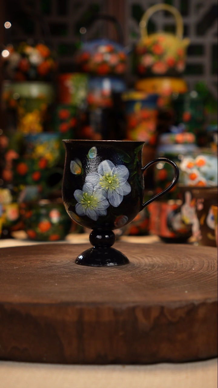 紫砂 油画手绘釉下彩