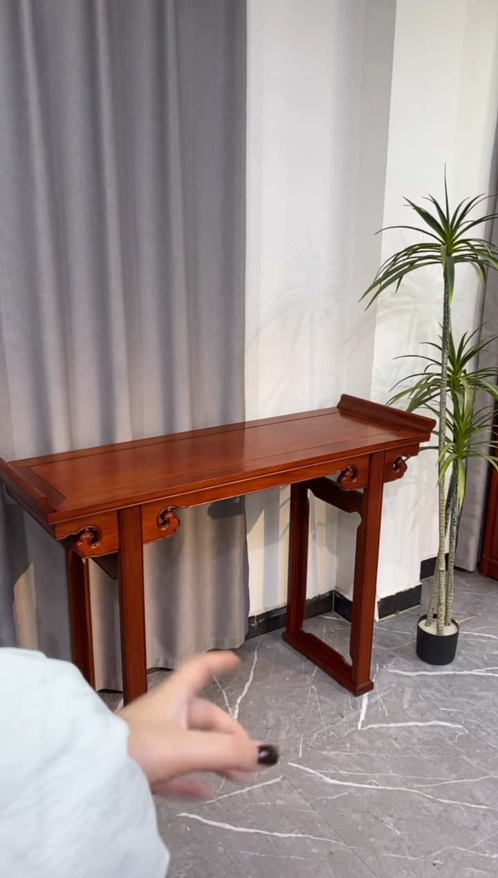 花梨木类成套家具缅花128条案