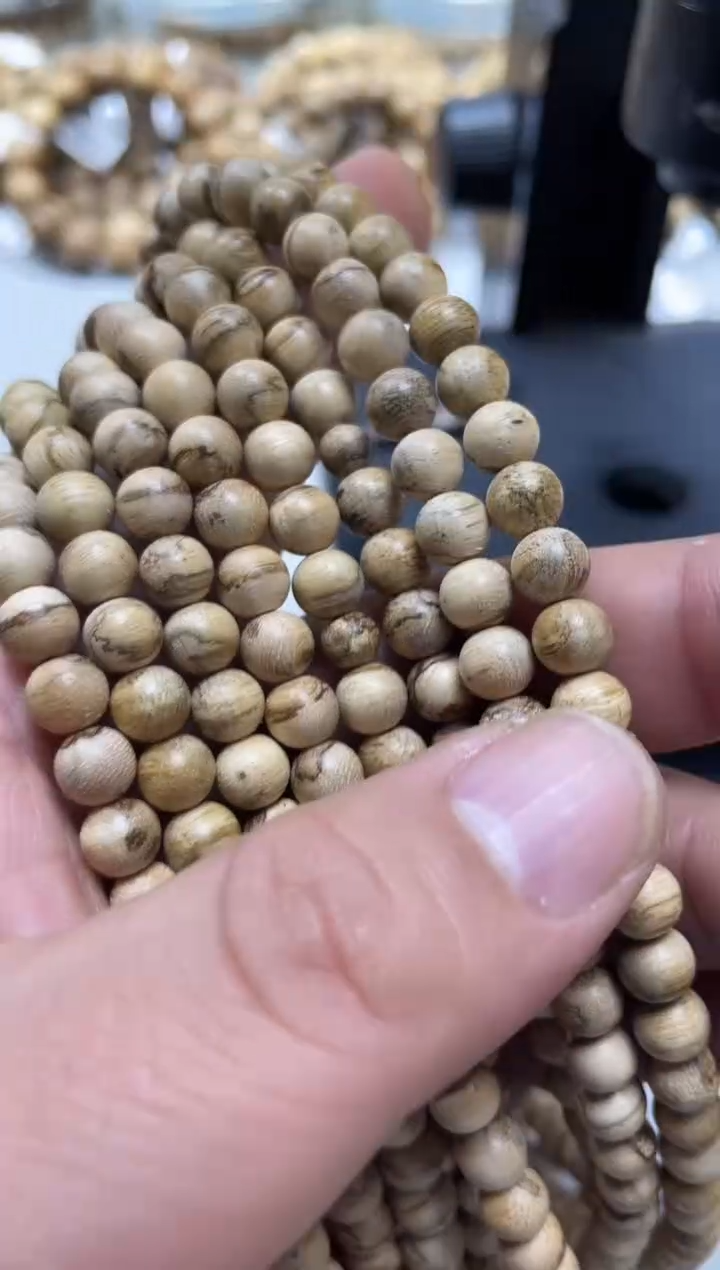 【闪购商品】沉香手串达拉干圆珠长串虎斑纹0.7多样性发其一