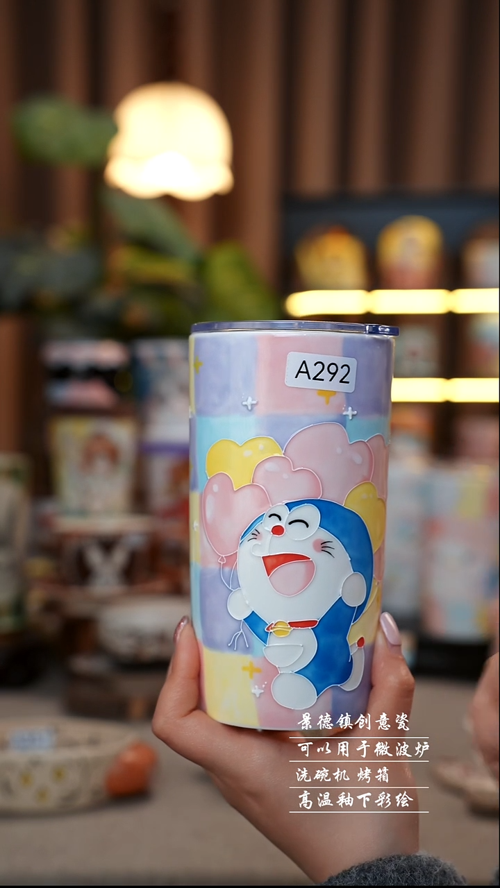 A292景德镇陶瓷手工手绘创意瓷设计师款