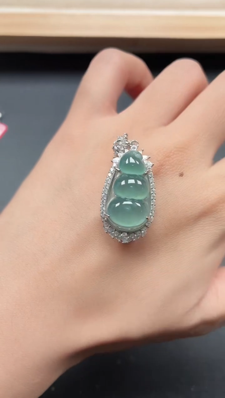 银S925镶嵌戒指翡翠111