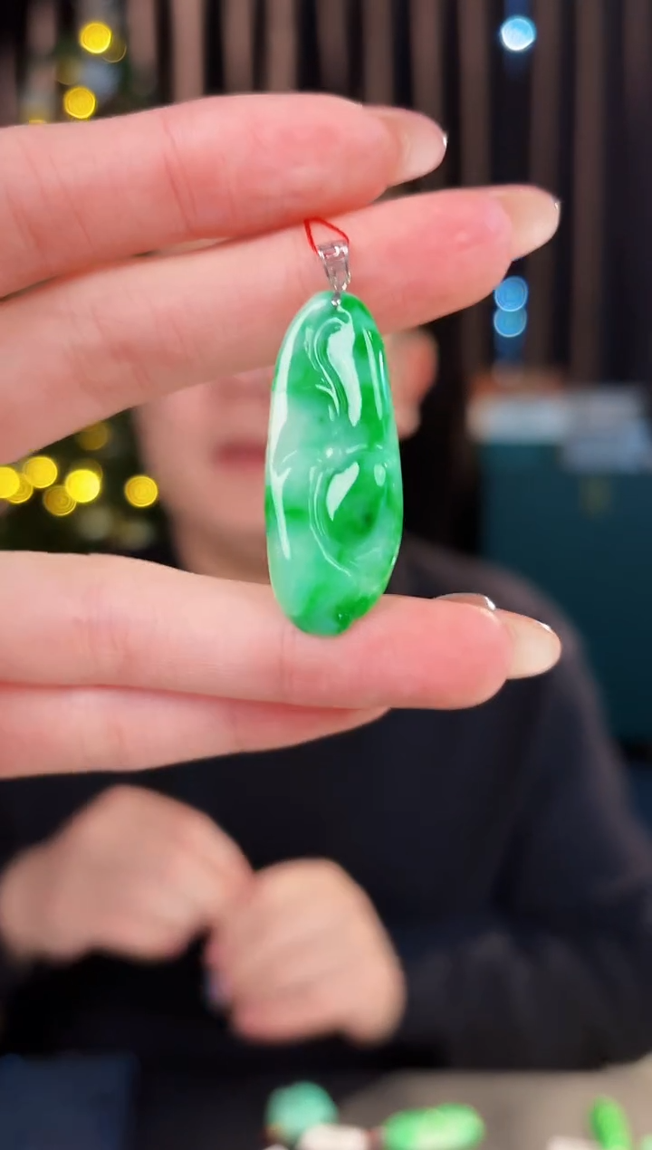 【闪购商品】翡翠颈饰18K金镶嵌缅料A货/支持复检/一件