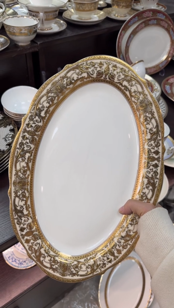 【闪购商品】瓷片14英寸鱼盘 福利 正品