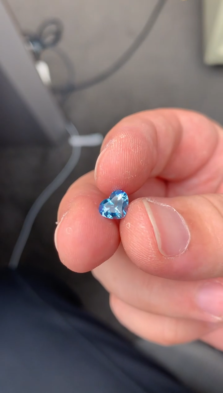 【闪购商品】海蓝宝石裸石未镶嵌1ct  海蓝宝石心形