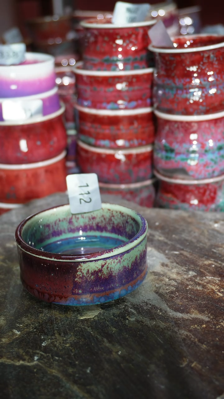 摆件陶精品窑变钧瓷茶器