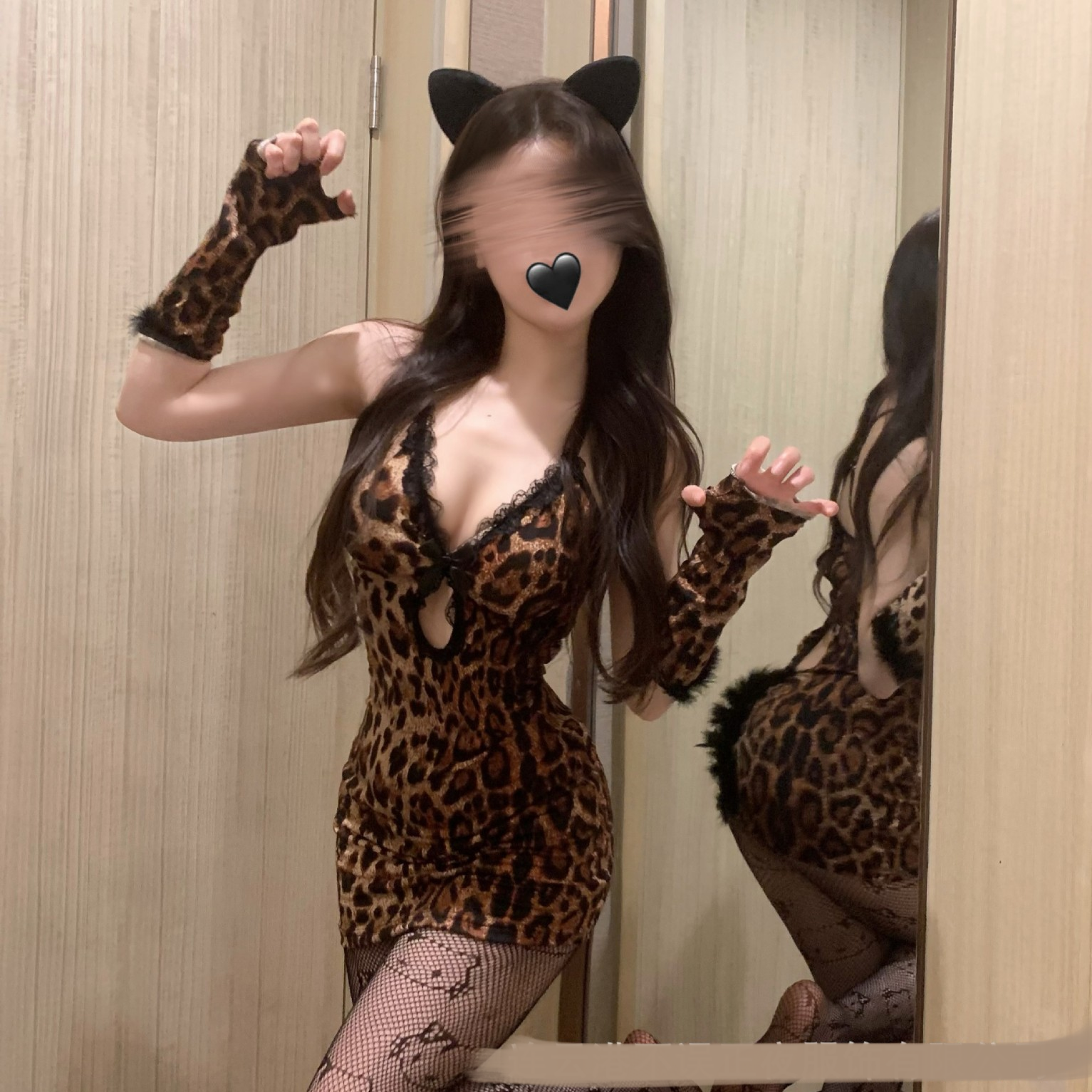 性感内衣纯欲可爱豹纹包臀裙制服套装免脱