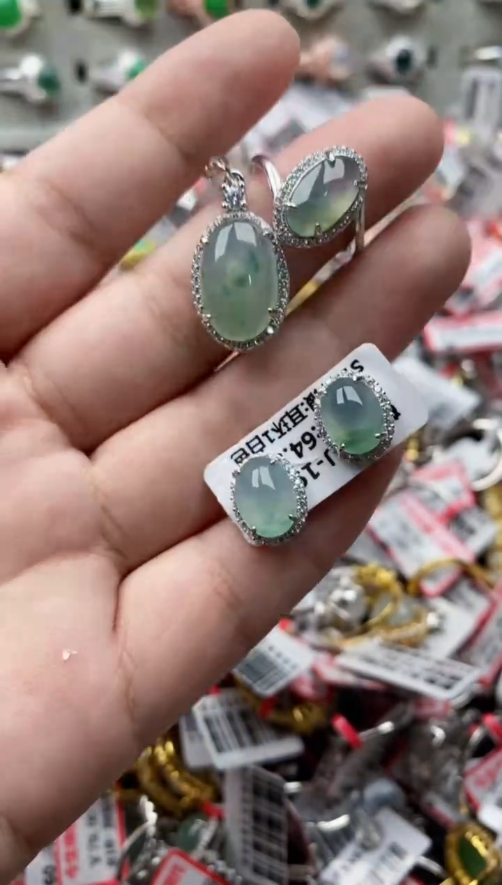 【闪购商品】翡翠戒指银S925镶嵌222222---2