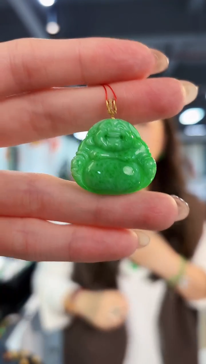 【闪购商品】翡翠颈饰18K金镶嵌缅料A货/支持复检/一件