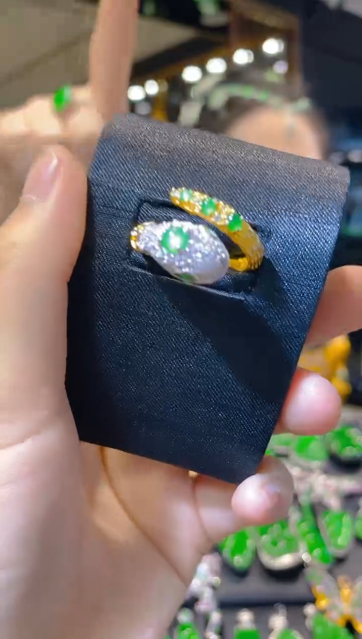 【闪购商品】翡翠戒指银S925镶嵌057  （多样性发货）