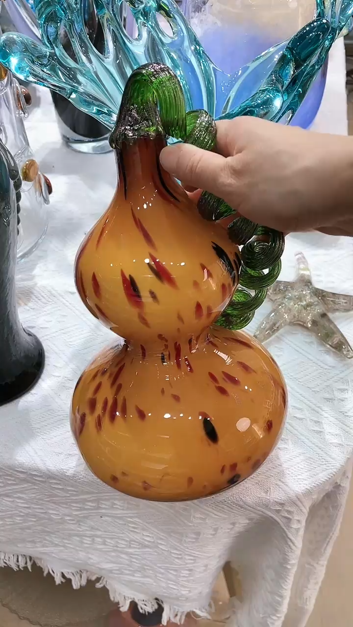 【闪购商品】琉璃微微瑕葫芦琉璃摆件