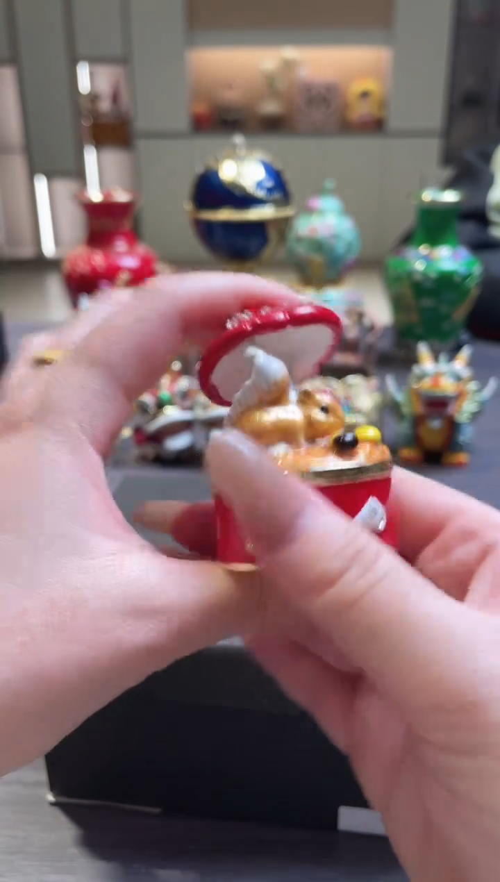 摆件七宝烧珐琅彩首饰盒