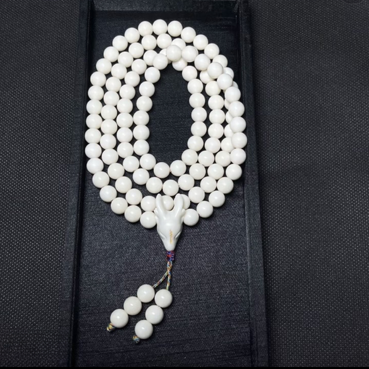 【小鹿正圆脖挂】人工养殖鹿角雕刻 正圆108项链 搭配小鹿三通