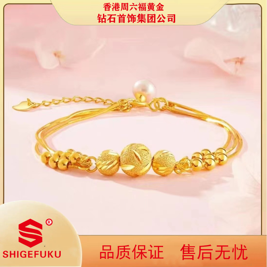 铜合金手链  【香港SHIGEFUKU】三生三世转运珠手链