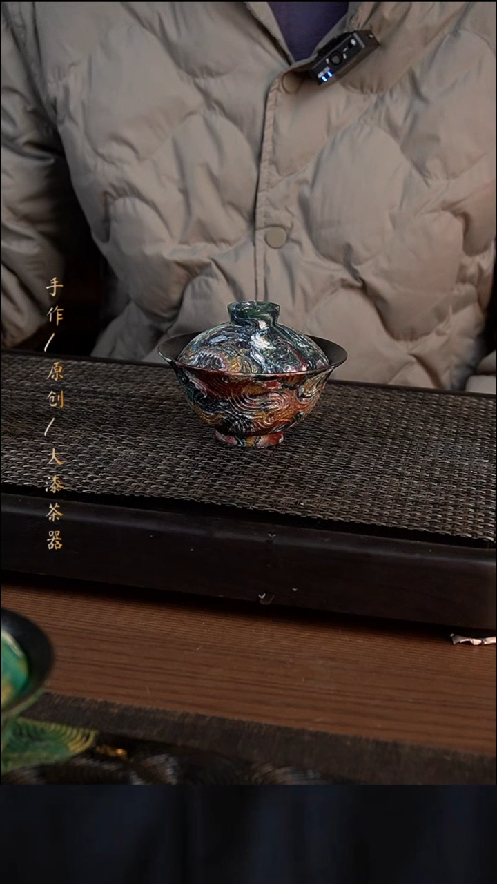 大漆盖碗174小康茶器