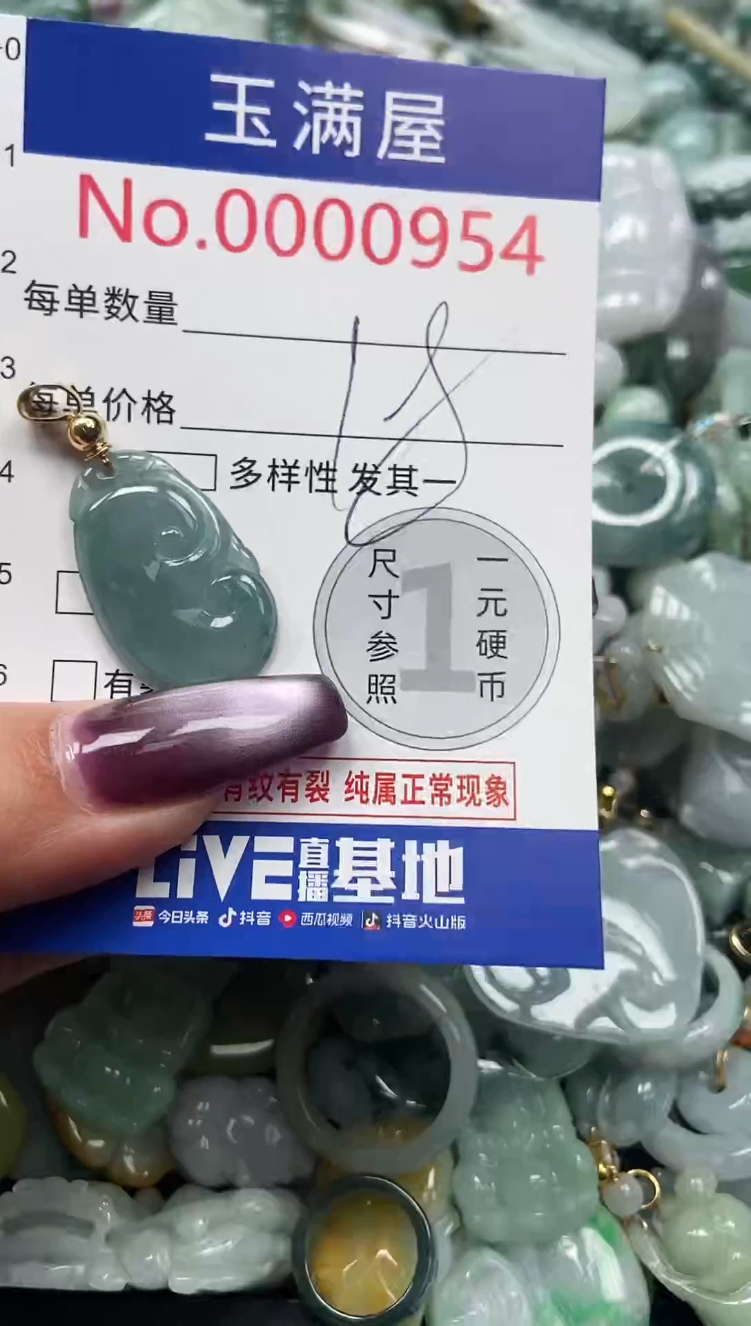 颈饰未镶嵌翡翠954