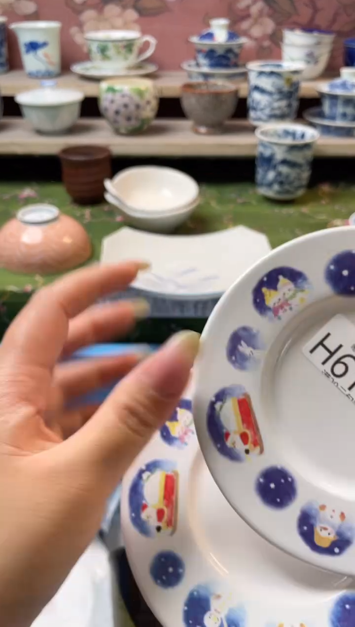 瓷片风***言瓷器瓷器瓷器H613