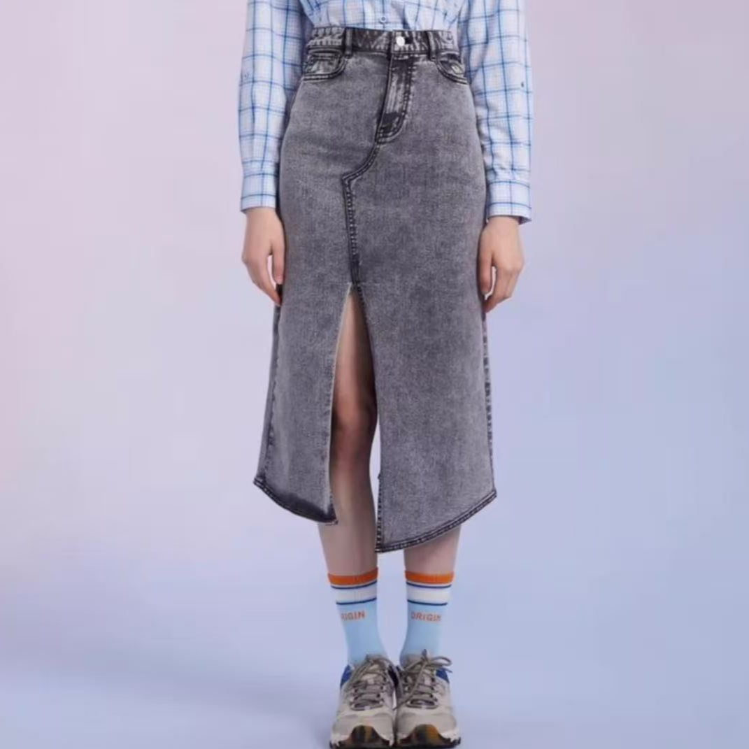 【C】TEENIE WEENIE休闲裙子 TTWJ222301T-GREY【牛仔默认小色差】