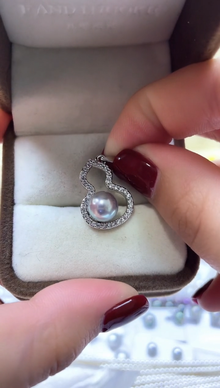 【闪购商品】海水珍珠吊坠银S925镶嵌真多麻吊坠