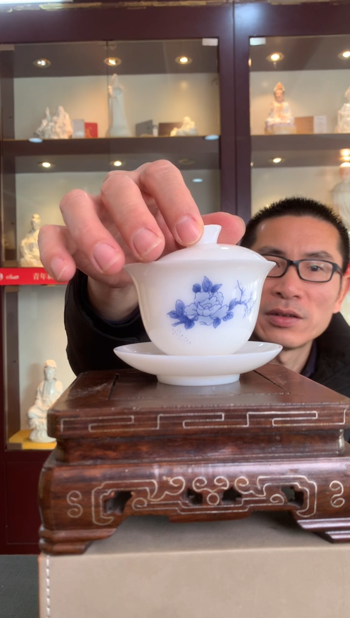 【闪购商品】杯德化白瓷 三才盖碗