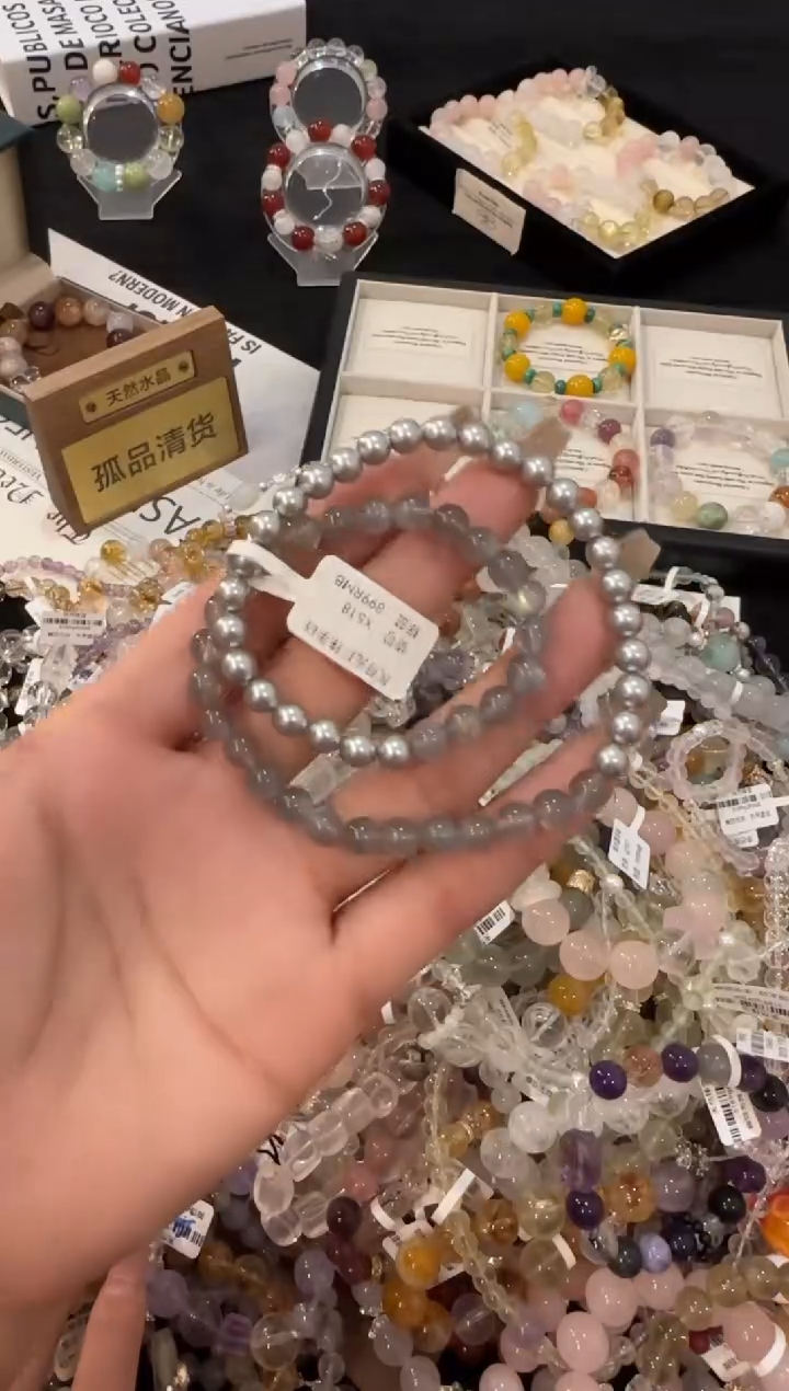 合金手链水晶灰月光x518