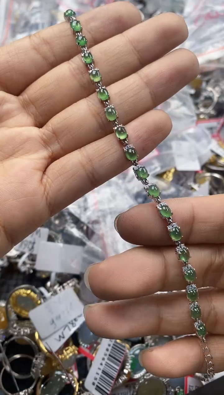 银S925镶嵌戒指翡翠11-11----9