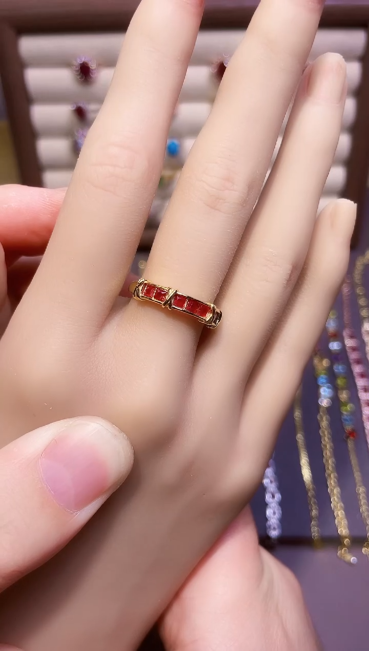 【闪购商品】红宝石戒指银S925镶嵌一枚