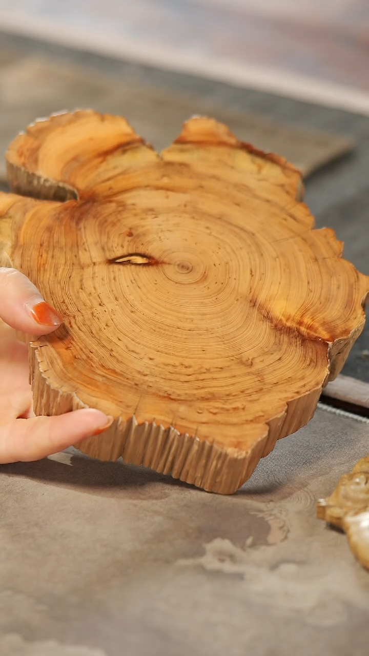 【闪购商品】柏木（崖柏）木雕471陈化料杯垫壶承