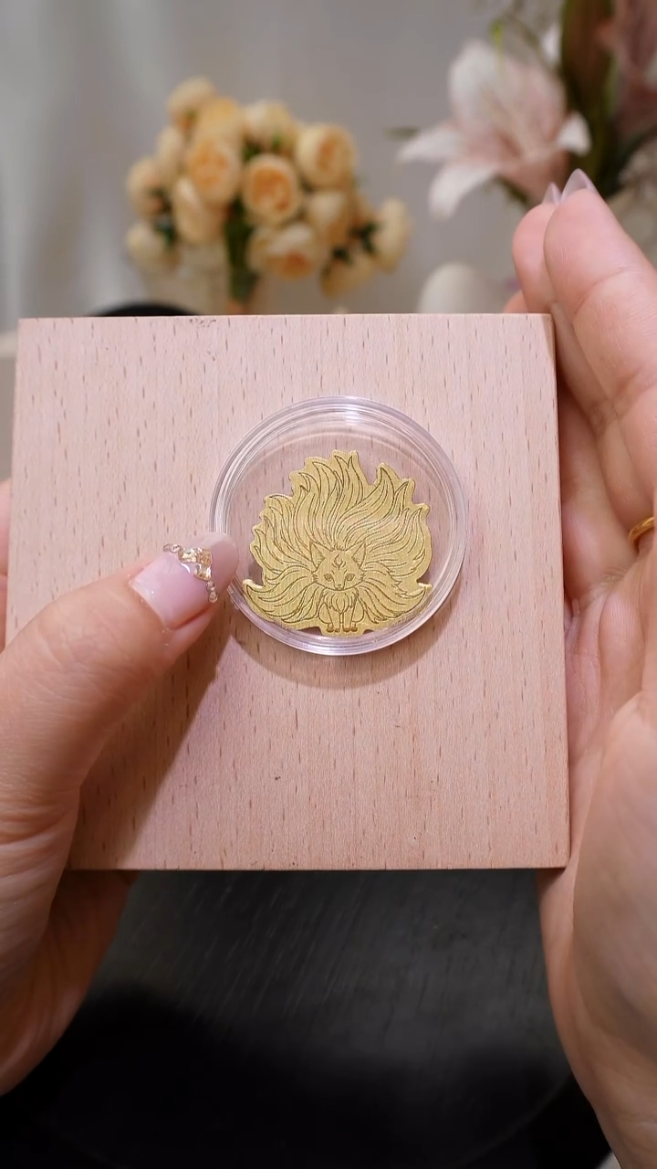 无合金九尾狐狐手机贴