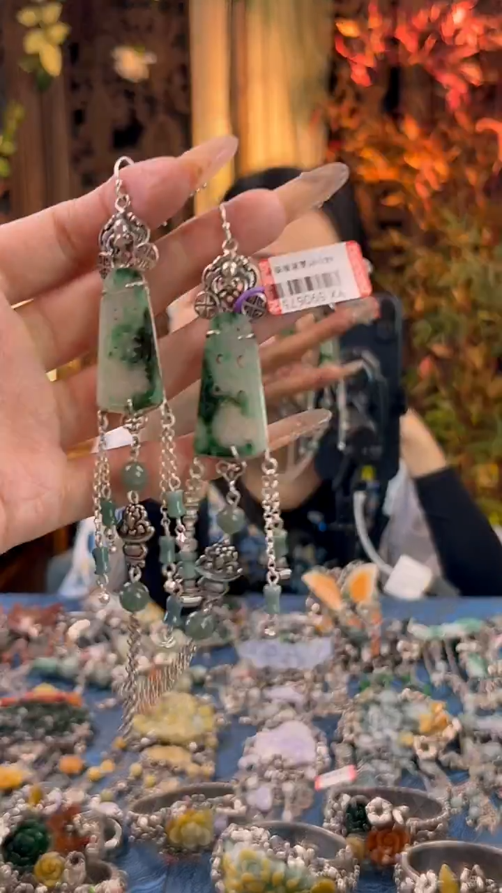 未镶嵌翡翠耳饰耳环