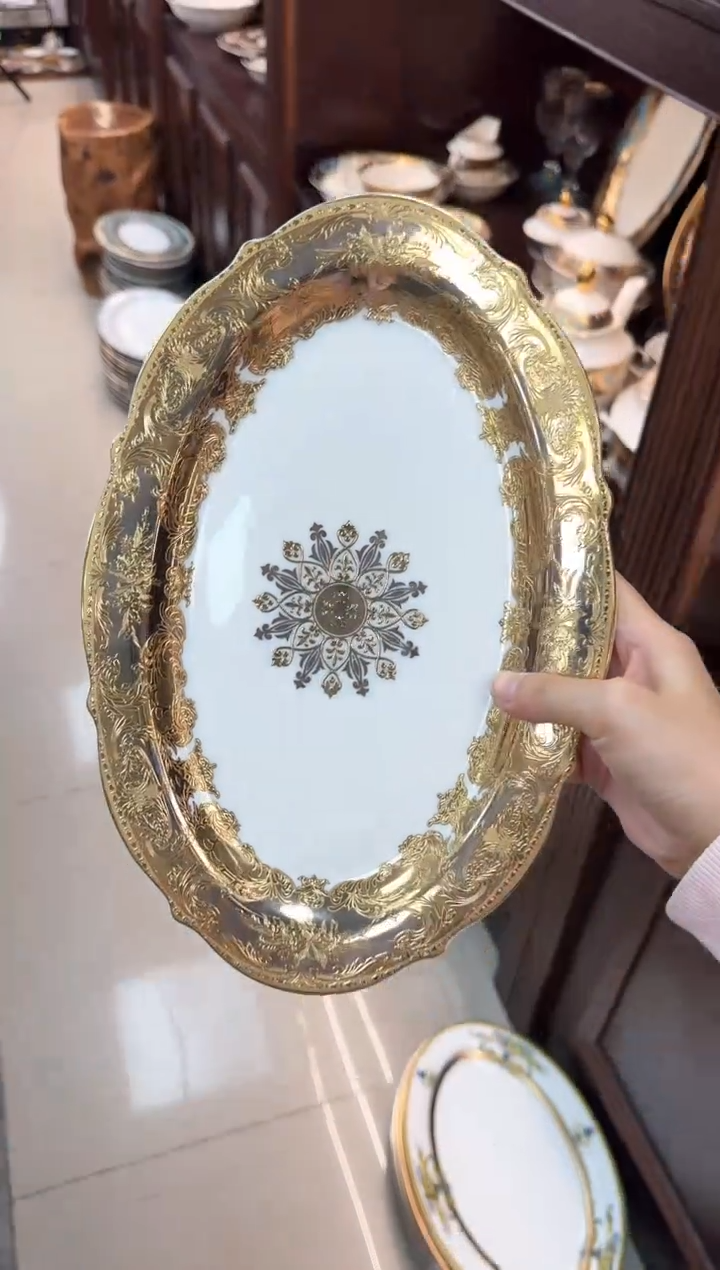 【闪购商品】瓷片14寸鱼盘正品  春节活动福利价