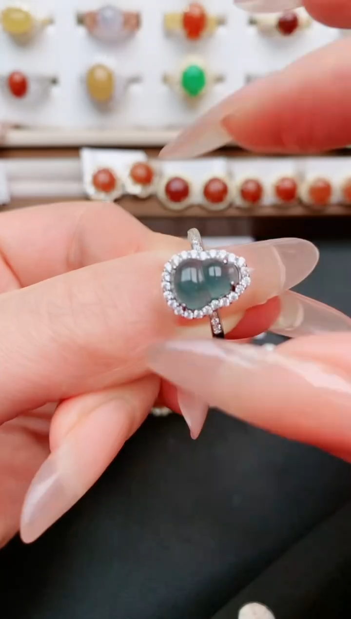 【闪购商品】翡翠戒指银S925镶嵌....