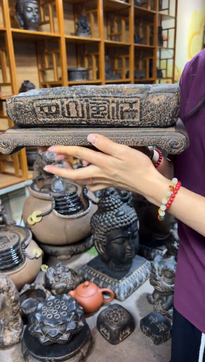 陶土【火山泥】江枫盆+大江枫底座