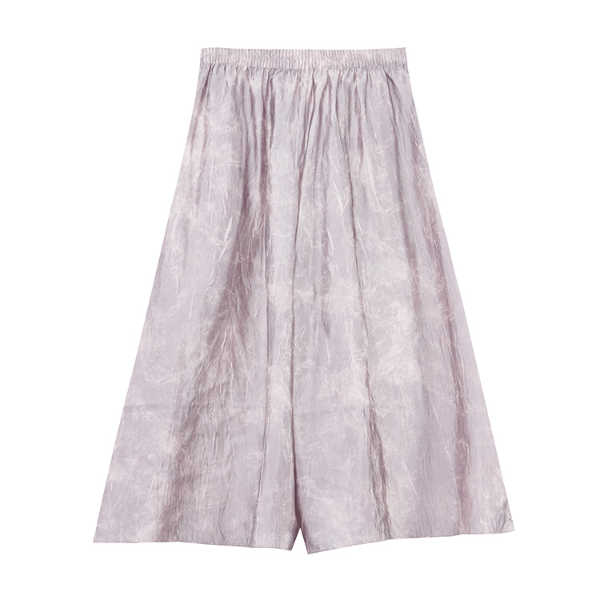 轮廓原创气质潮流裤子L231K005宽松显瘦夏季提花个性阔腿裤