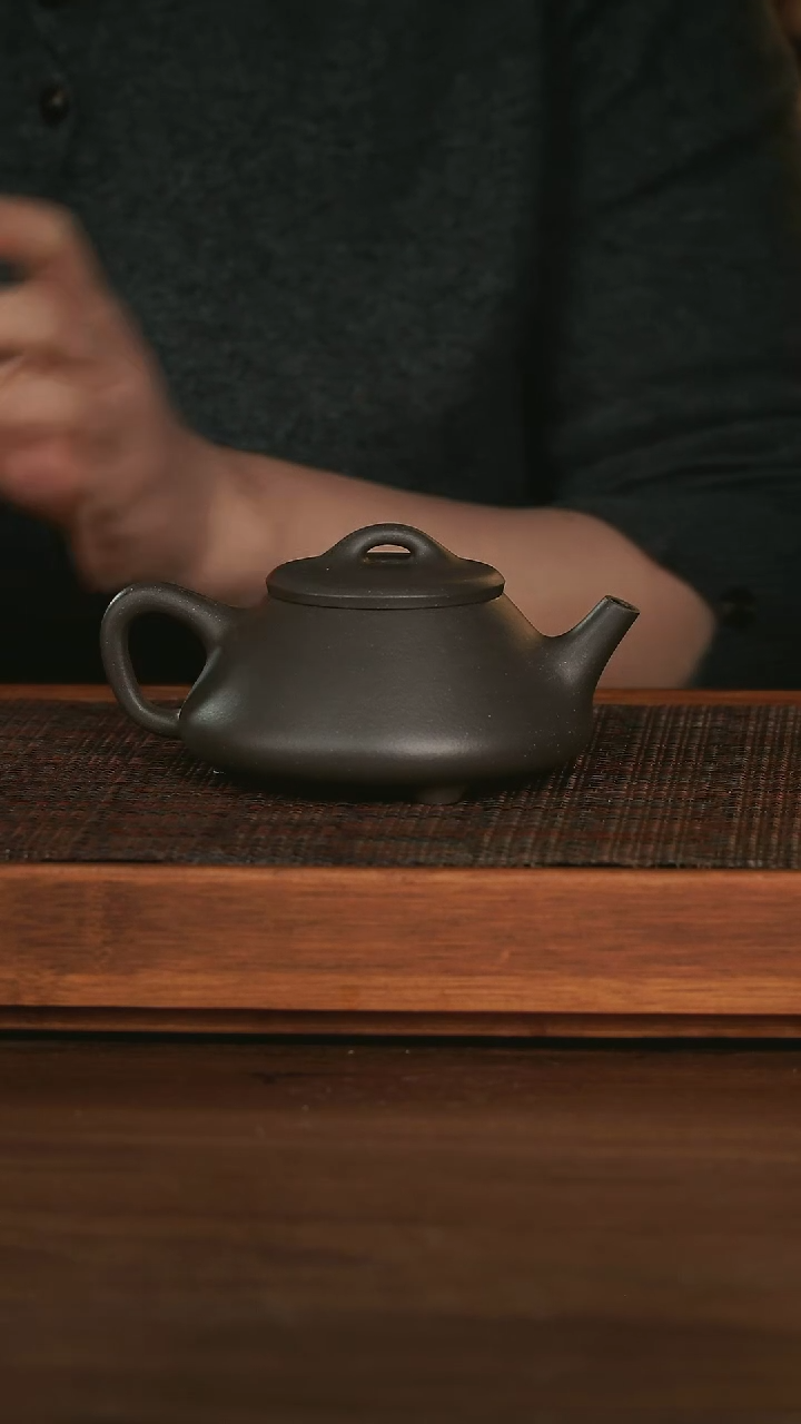 【闪购商品】紫砂茶壶 任瓢 大水谭天青泥 180cc