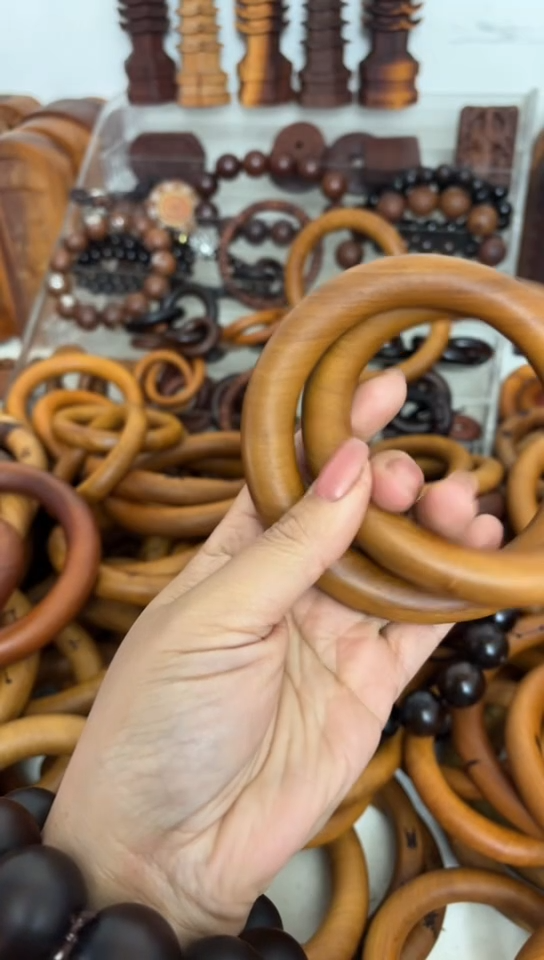 枣木乾坤圈微瑕80圈口一物一拍