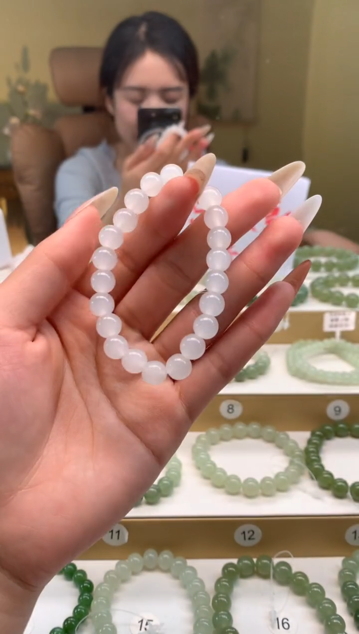 【闪购商品】和田玉手串未镶嵌BY08 白玉手串，多样性发其一