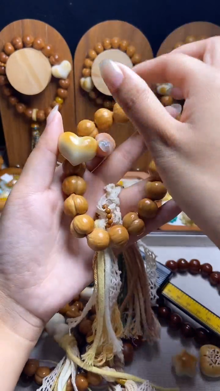 手串猴头核桃黑**叔全品聚宝盆爱心奶油风