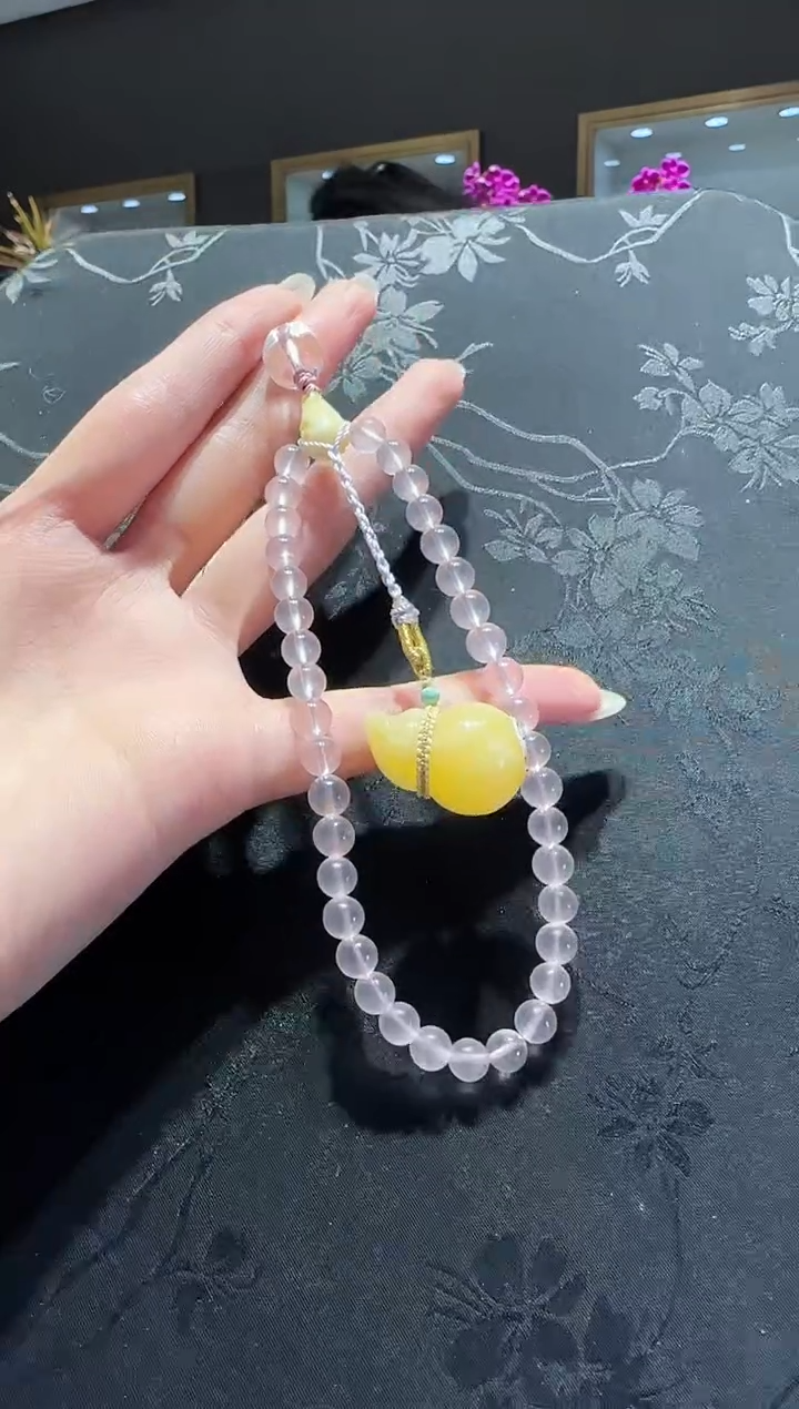 【闪购商品】水晶手机链未镶嵌水晶蜜蜡葫芦手机链