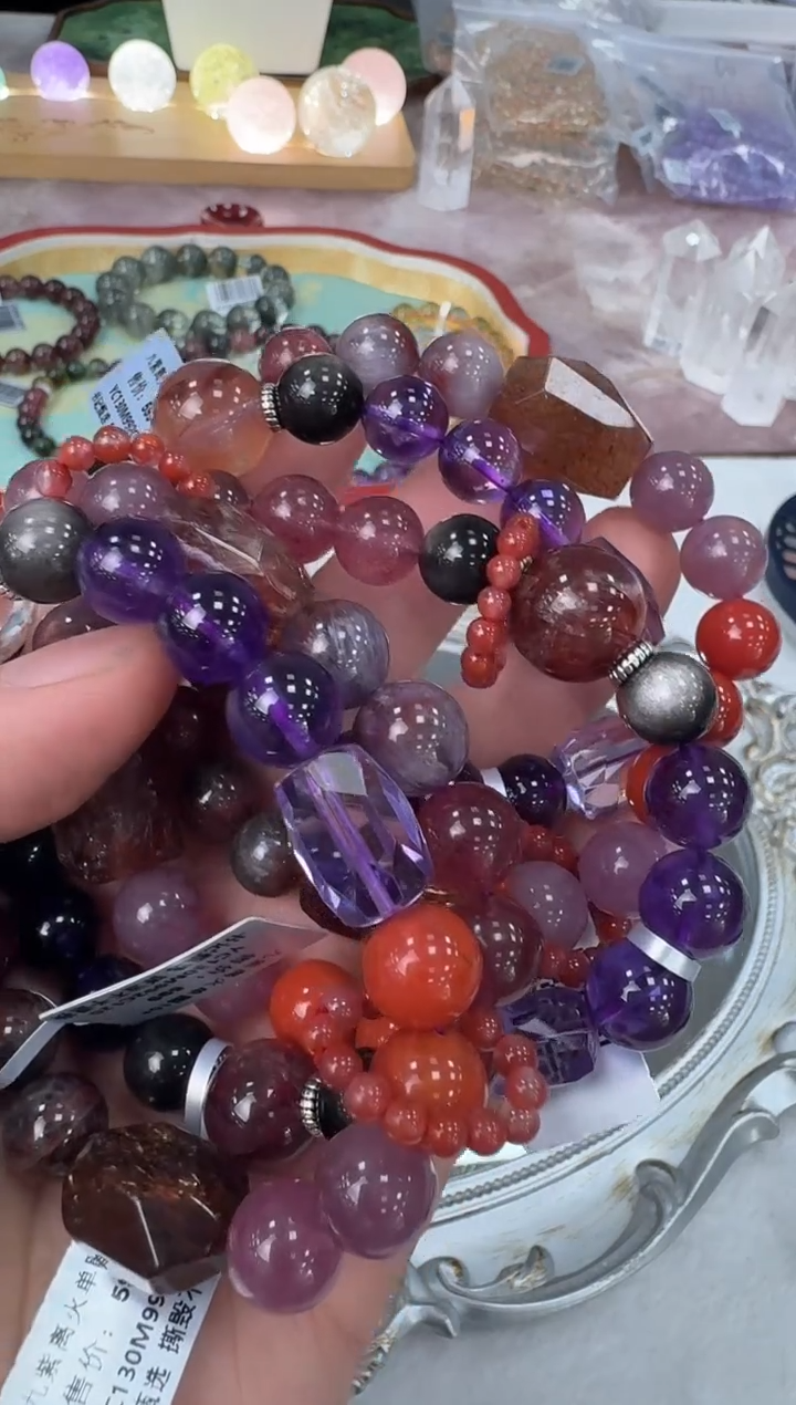 【闪购商品】水晶多宝手链未镶嵌YC130 约10mm多样性发一件