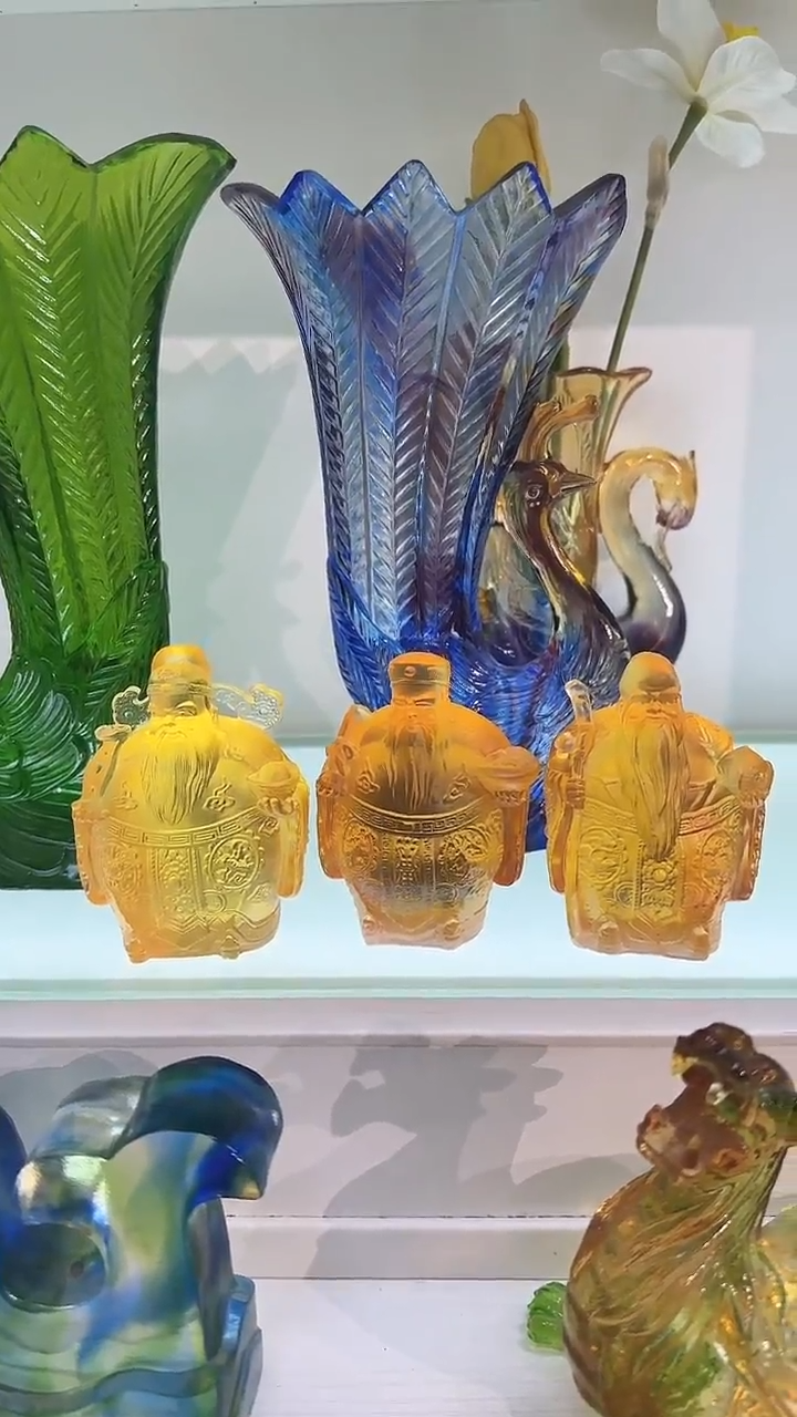 手工艺品琉璃哈*福禄寿10