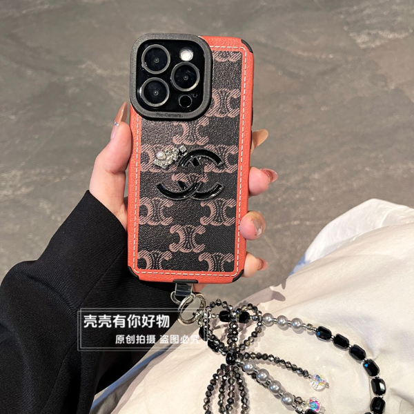 适用苹果手机壳iphone17小羊皮16软壳15pro复古潮牌14pm手链13女