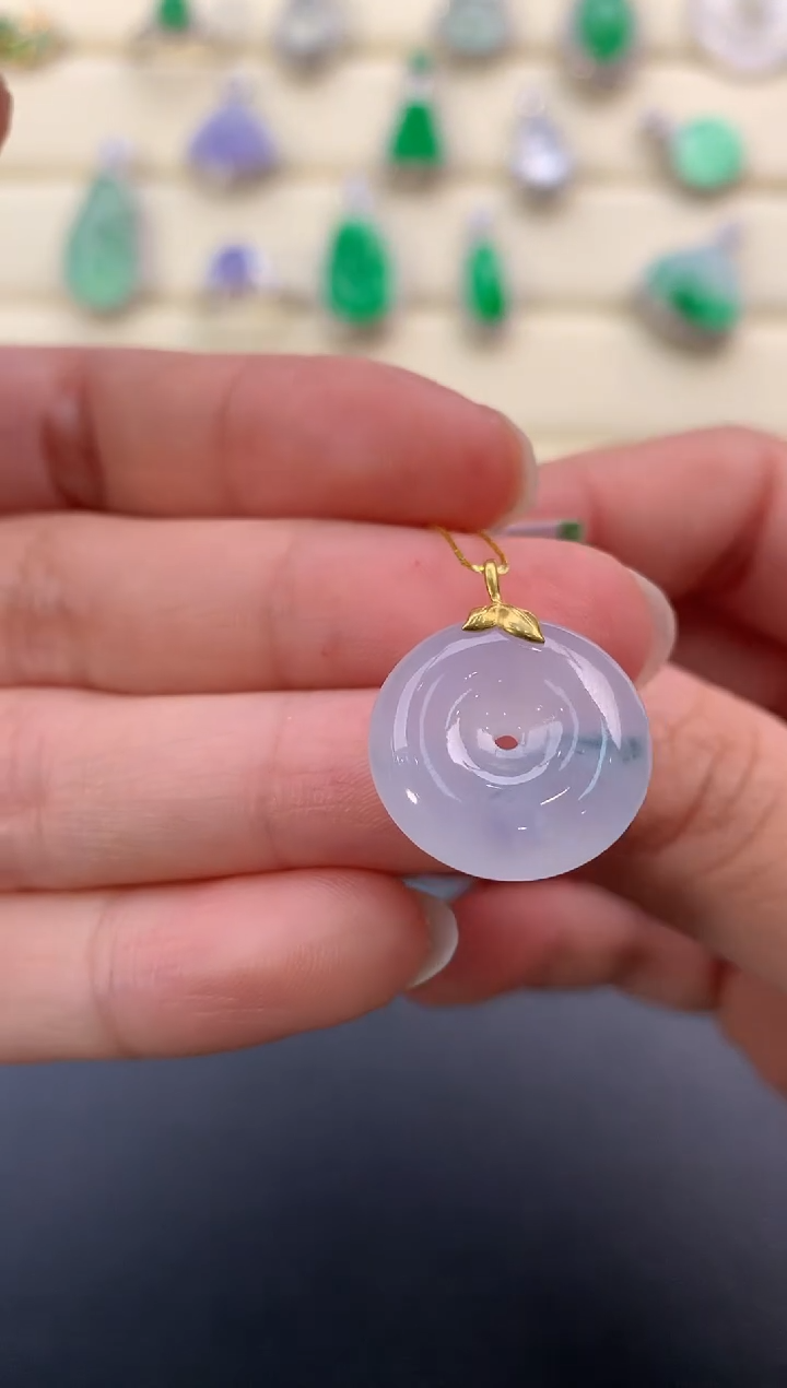 【闪购商品】翡翠颈饰18K金镶嵌D545