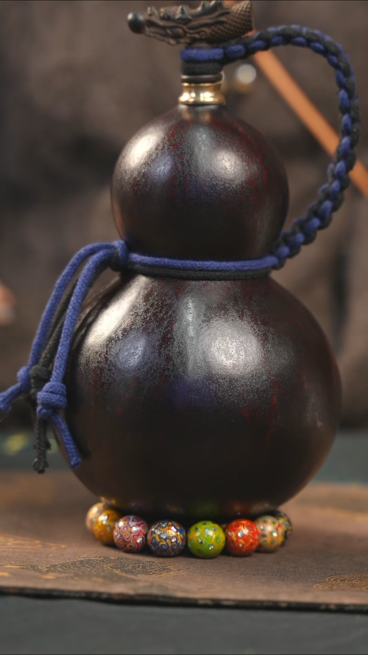 【闪购商品】WE142大漆酒葫芦不包手串及旋转底座