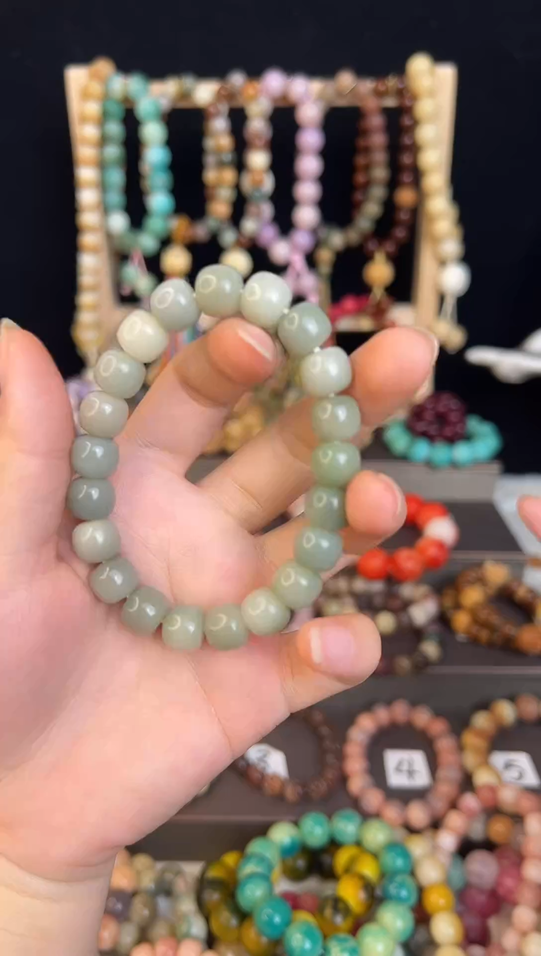 绿色菩提手串     