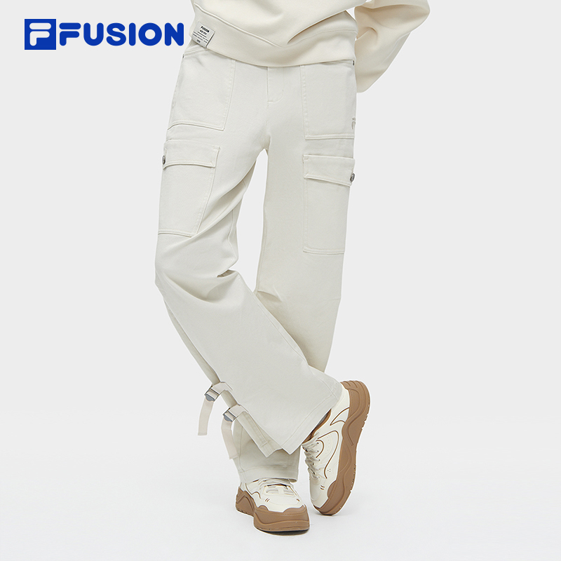 FILA FUSION新款潮流直筒休闲时尚宽梭织运动裤T11W413803