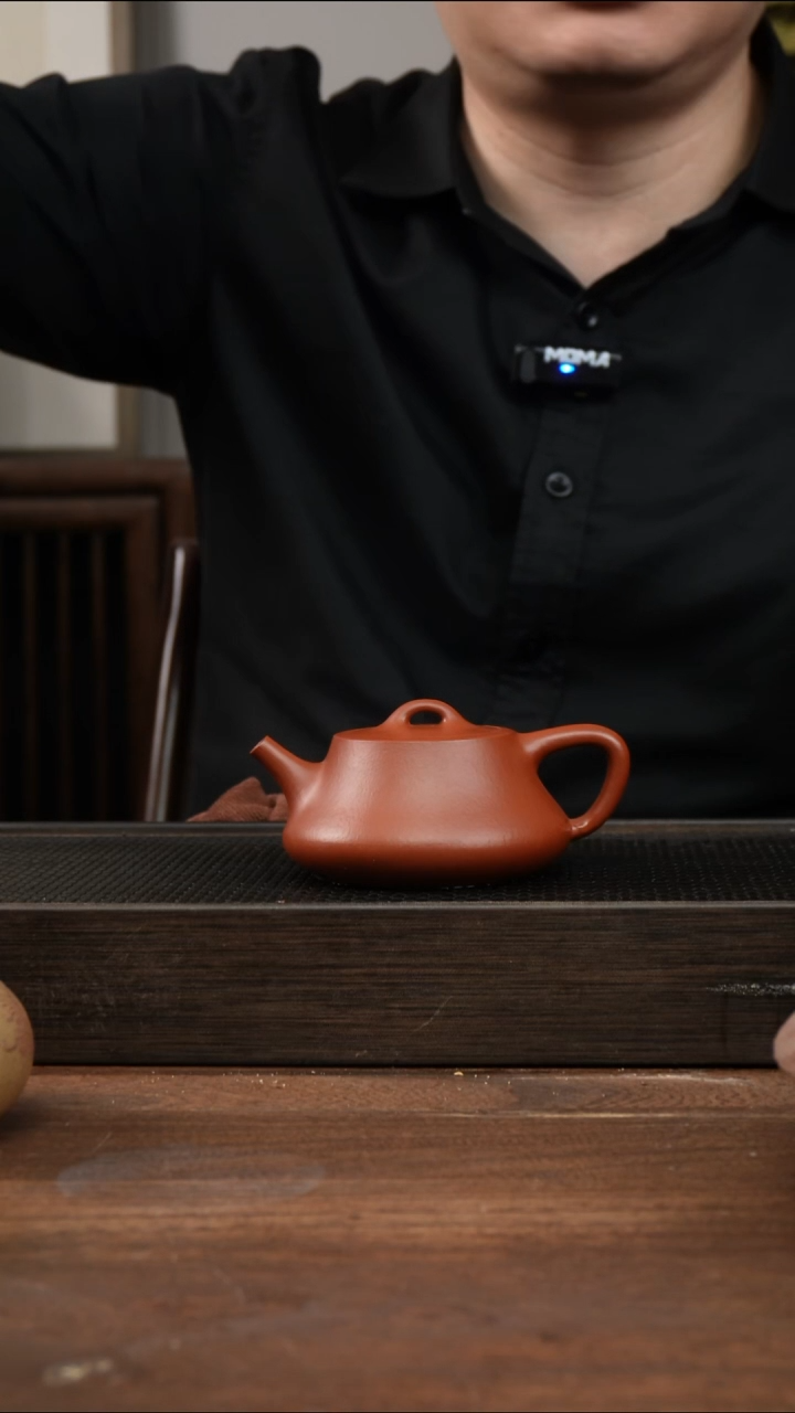 茶杯紫砂沙*全手朱泥柱瓢        180CC 