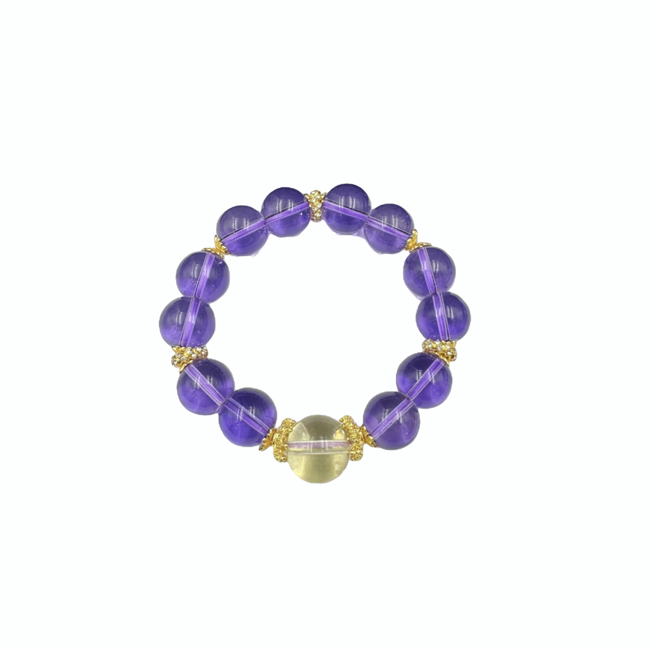 全净体DIY浓郁紫琉璃手串A28-628赠礼盒(多样性发其一)