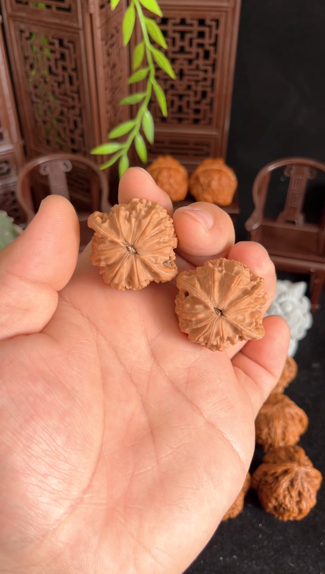 【闪购商品】文玩核桃把件37尺山地正磨