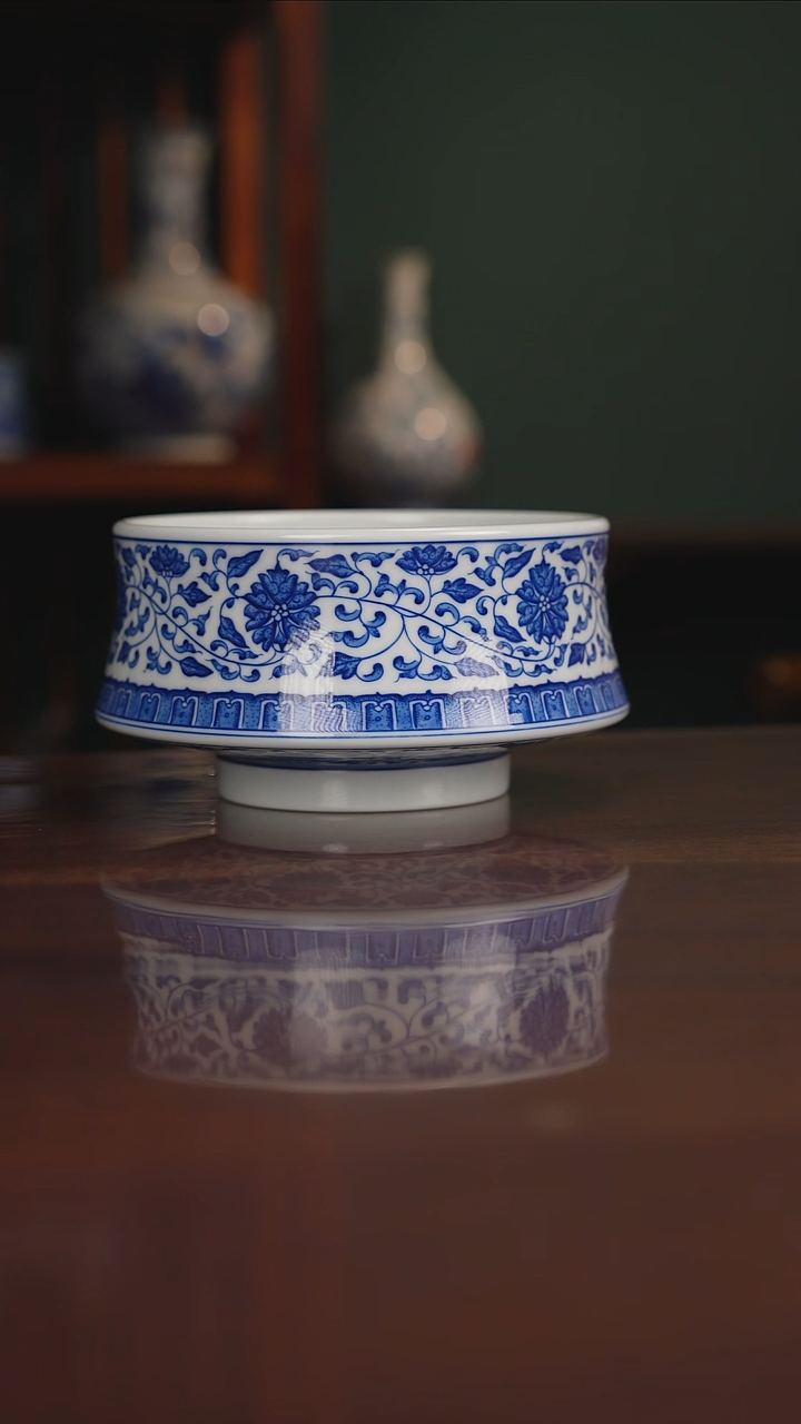 晓月柴窑 缠枝水洗