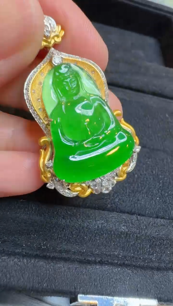 【闪购商品】翡翠吊坠(不含链)18K金镶嵌多样性团购发一件